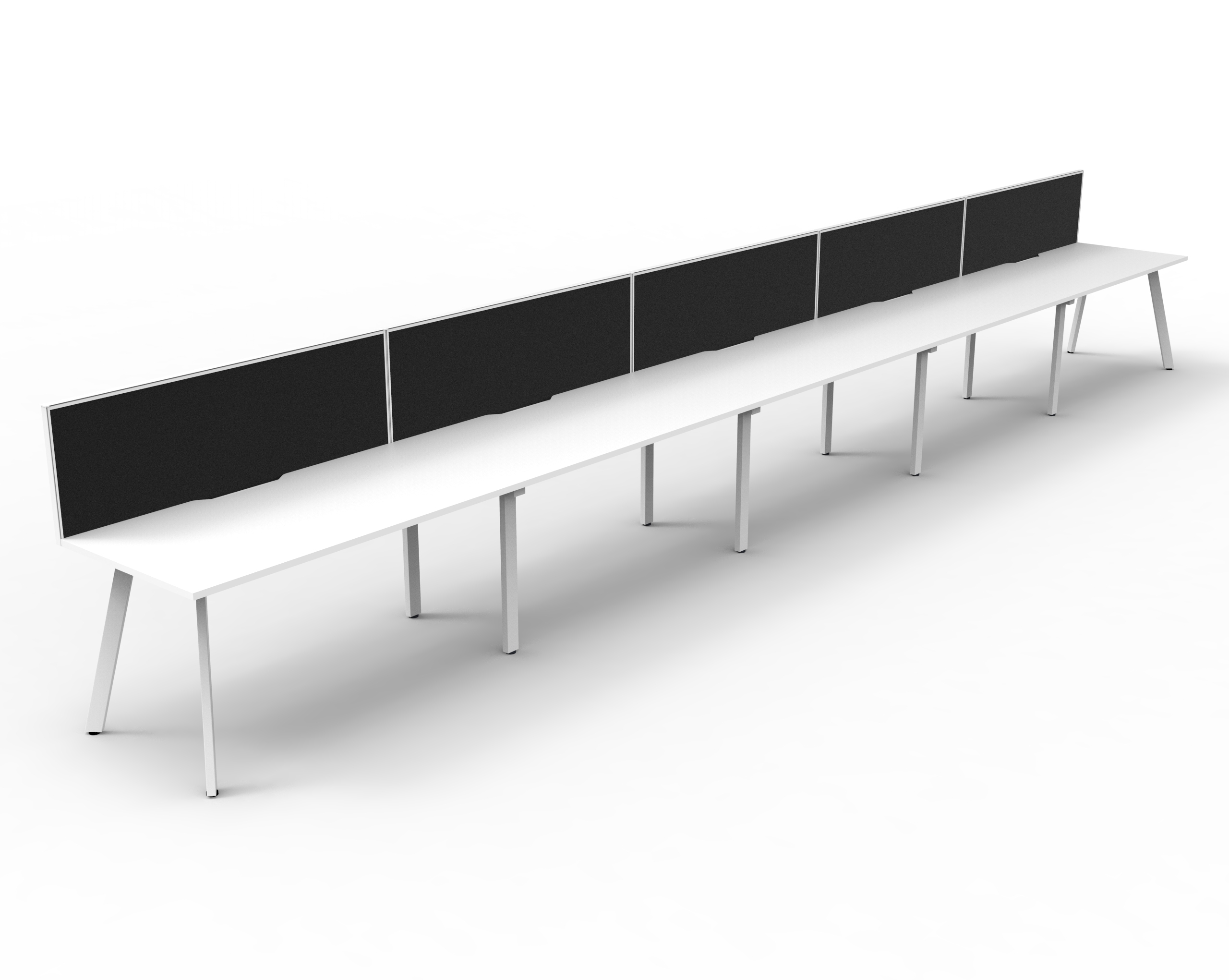 Eternity 5 Person Single Sided Workstations - With Screen
